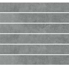 Mehrere graue Wandfliesen aus Keramik mit Zementoptik