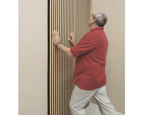 Produktbild 3 (groß) Mann befestigt Akustikpaneele an der Wand