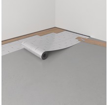 Verlegung von Laminatboden mit Trittschalldämmung und Sockelleiste