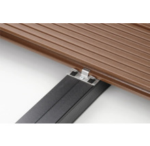 Terrassendiele mit Unterkonstruktion und Befestigungsclip