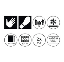 Piktogramme und Symbole zu Produkteigenschaften