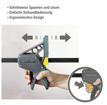 Wolfcraft Einhandzwinge im Einsatz