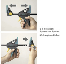 Wolfcraft Einhandzwinge zum Spannen und Spreizen