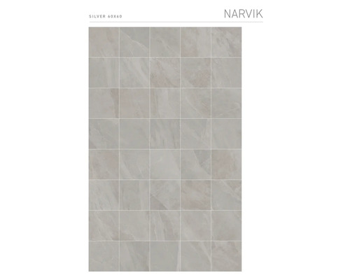 Fliesenmuster Narvik Silber 60x60
