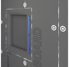 Installation einer Duschwand mit Montageelementen und Wasserwaage