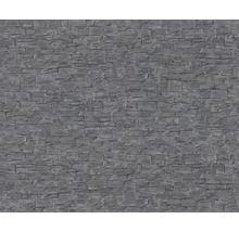 Vliestapete in Steinoptik mit Schieferdesign und strukturierter Oberfläche.