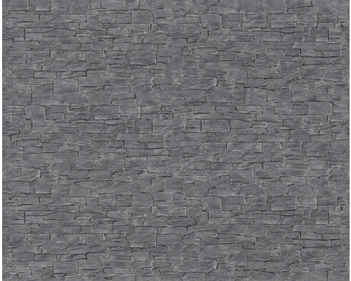 Vliestapete in Steinoptik mit Schieferdesign und strukturierter Oberfläche.