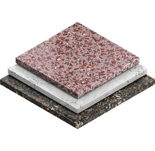 Dekorplatten in verschiedenen Designs übereinander gestapelt