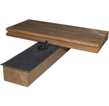 Terrassendiele aus Holz mit Unterkonstruktion und Befestigungsclip