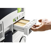 Detailansicht eines Staubsaugers mit ausziehbarem Filter