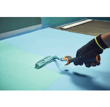 Abdichtung einer Dusche mit einer Farbwalze