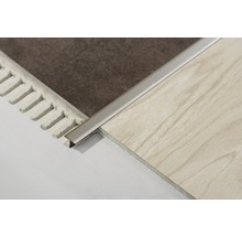 Bodenbelagsinstallation mit Fliesenschiene zwischen Fliesen und Holzboden