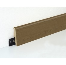 Sockelleiste mit Clip-Befestigung an einer Wand