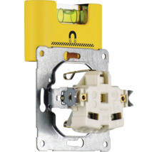 Schuko-Steckdoseneinsatz mit Wasserwaage