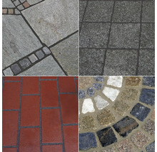 Collage verschiedener Pflastersteine