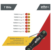 Wiha PocketStar Set mit sieben Torx Bits und stabilem Gehäuse