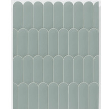 Hellblaue Keramikfliesen im Fächerdesign