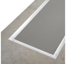 Bodeneinbaustrahler mit rechteckiger Abdeckung im Boden