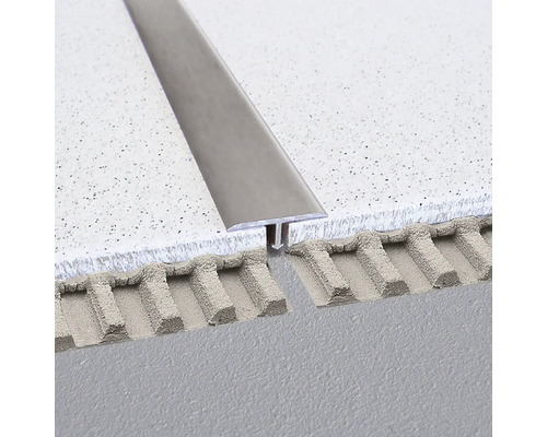 Trenn- und Abdeckprofil Dural T-Floor Aluminium Länge 100 cm Höhe 8 mm Sichtfläche 25 mm Titan
