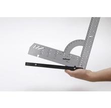 Wolfcraft Multifunktionswinkel zum Anzeichnen von Winkeln und Durchführen von Messungen