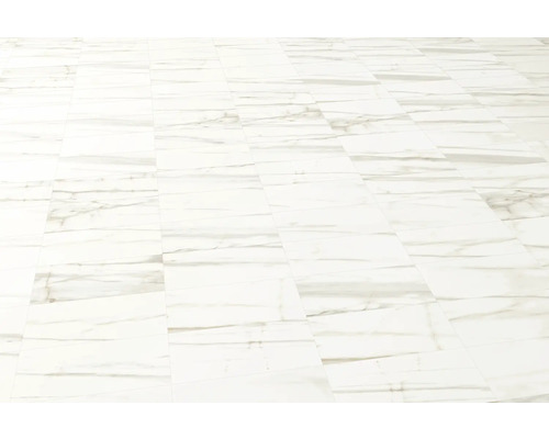 MIRAVA Feinsteinzeug Wand- und Bodenfliese LUCCA Bianco gold pol. 30 x 60 x 0,9 cm rektifiziert