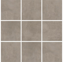 Neun graue Fliesen mit matter Oberfläche