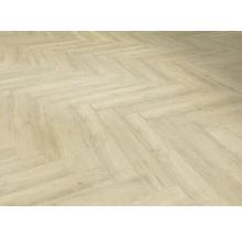 Verlegter Vinylboden im Fischgrätmuster