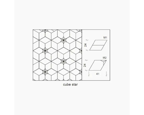 Designparkett 15.0 Cube Star lackiert Farbe 270