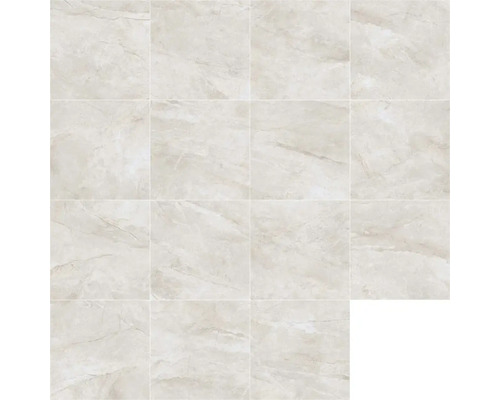 Wand- und Bodenfliese Wells cream poliert 90x90cm