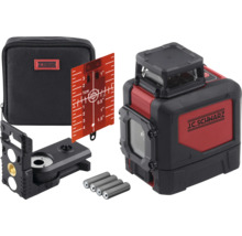 J.C. Schwarz Kreuzlinienlaser mit Zieltafel, Halterung, Batterien und Transporttasche