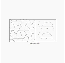 Pflastermuster Penta small mit Maßangaben