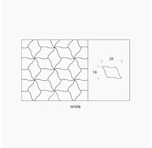 Muster Onda mit geometrischen Formen zur Verlegung