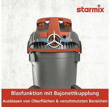 Starmix Staubsauger mit Ausblasfunktion und Bajonettkupplung