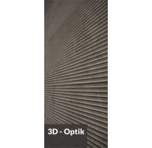 Wandpaneel mit 3D Optik und horizontalen Linien.