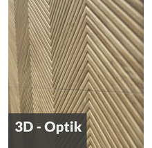 Wandfliese mit 3D Optik und Zickzackmuster