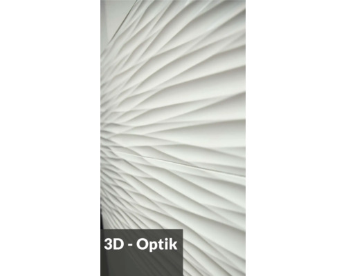 Wandfliese Dune Snow weiß 3D matt 30x90 cm rektifiziert