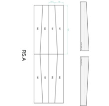 Technische Zeichnung mit Maßen und Flächenangaben