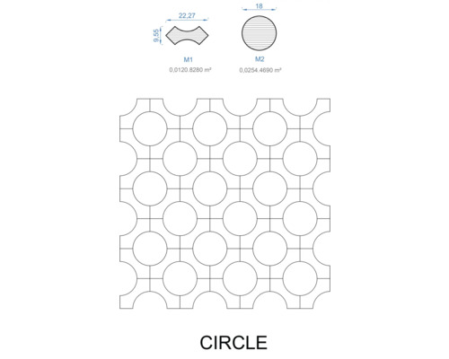 Designparkett 15.0 Circle lackiert Farbe 300