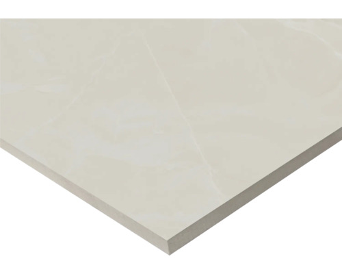 Feinsteinzeug Wand- und Bodenfliese Sheffield ivory poliert und rektifiziert 119 x 119 x 1,05 cm