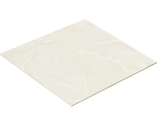 Feinsteinzeug Wand- und Bodenfliese Sheffield ivory poliert und rektifiziert 119 x 119 x 1,05 cm
