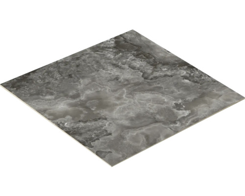 Feinsteinzeug Wand- und Bodenfliese Sheffield black poliert und rektifiziert 119 x 119 x 1 cm