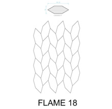 Flame 18 Fliesenmuster mit Maßangaben