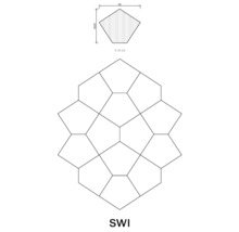 Verlegeplan für Pflastersteine mit Maßangaben