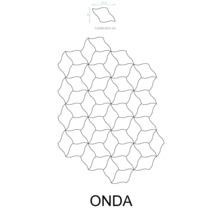 Onda Pflastersteine Verlegemuster mit Maßangaben