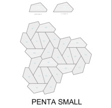 Penta Small Pflastermuster mit Flächenangaben für M1 und M2 Steine