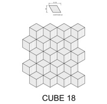 Darstellung eines Cube 18 Musters mit Abmessungen
