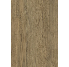 Nahaufnahme eines Laminatbodens in Holzoptik.