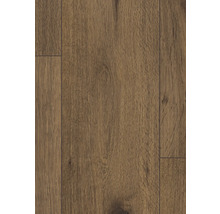 Nahaufnahme von Laminatboden in Holzoptik