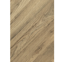 Nahaufnahme eines Laminatbodens mit Holzoptik.