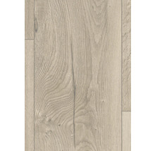 Nahaufnahme eines Laminatbodens mit Holzmaserung